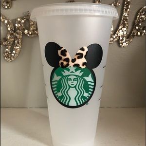 Starbucks Minnie Mouse cheetah tumbler